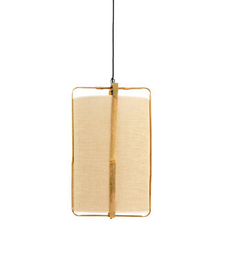 Light&Living Hanglamp Sendai | Bamboe | Zand | H66 x Ø37 cm
