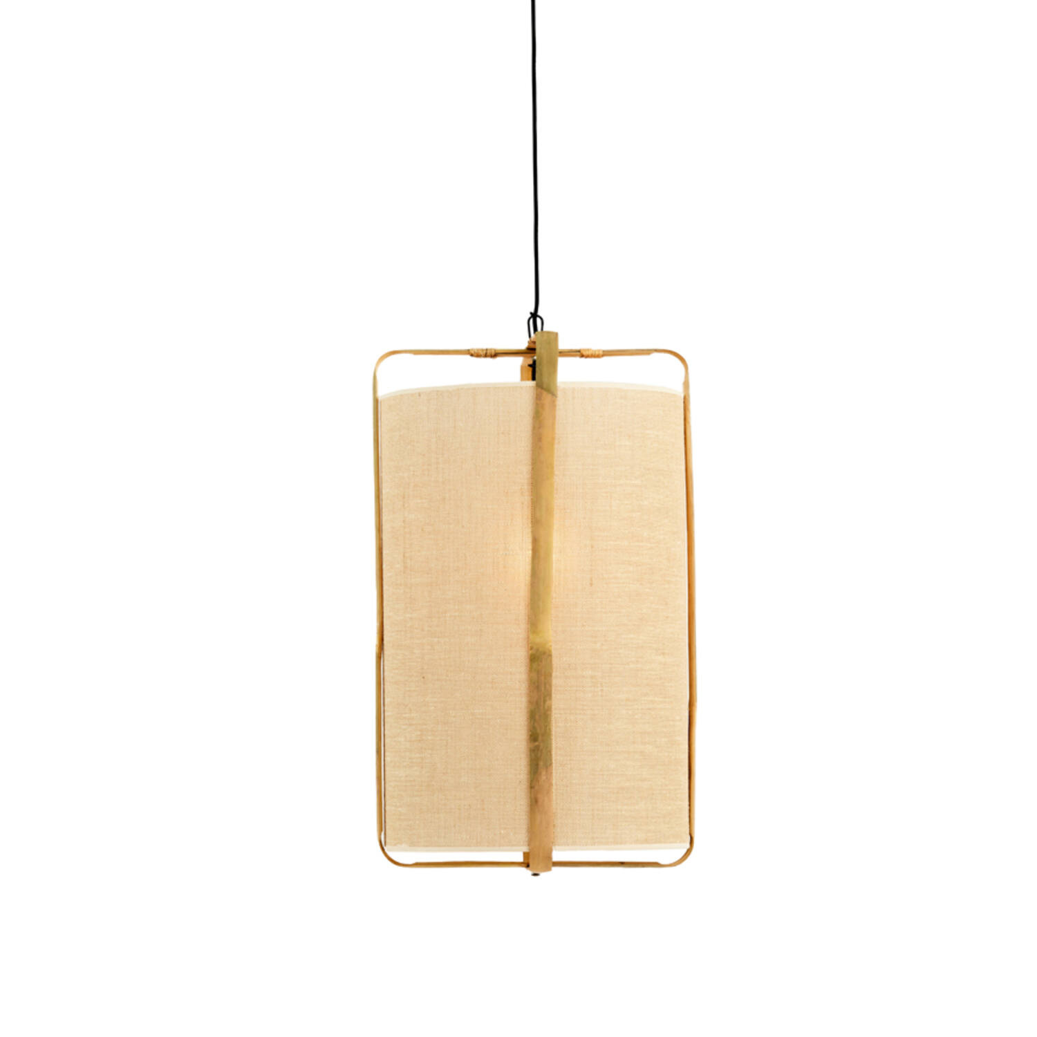 Light&Living Hanglamp Sendai | Bamboe | Zand | H66 x Ø37 cm