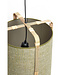 Light&Living Hanglamp Sendai | Bamboe | Groen | H66 x Ø37 cm