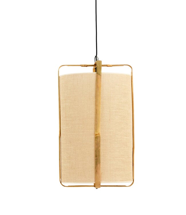 Light&Living Hanglamp Sendai | Bamboe | Zand | H70 x Ø42 cm