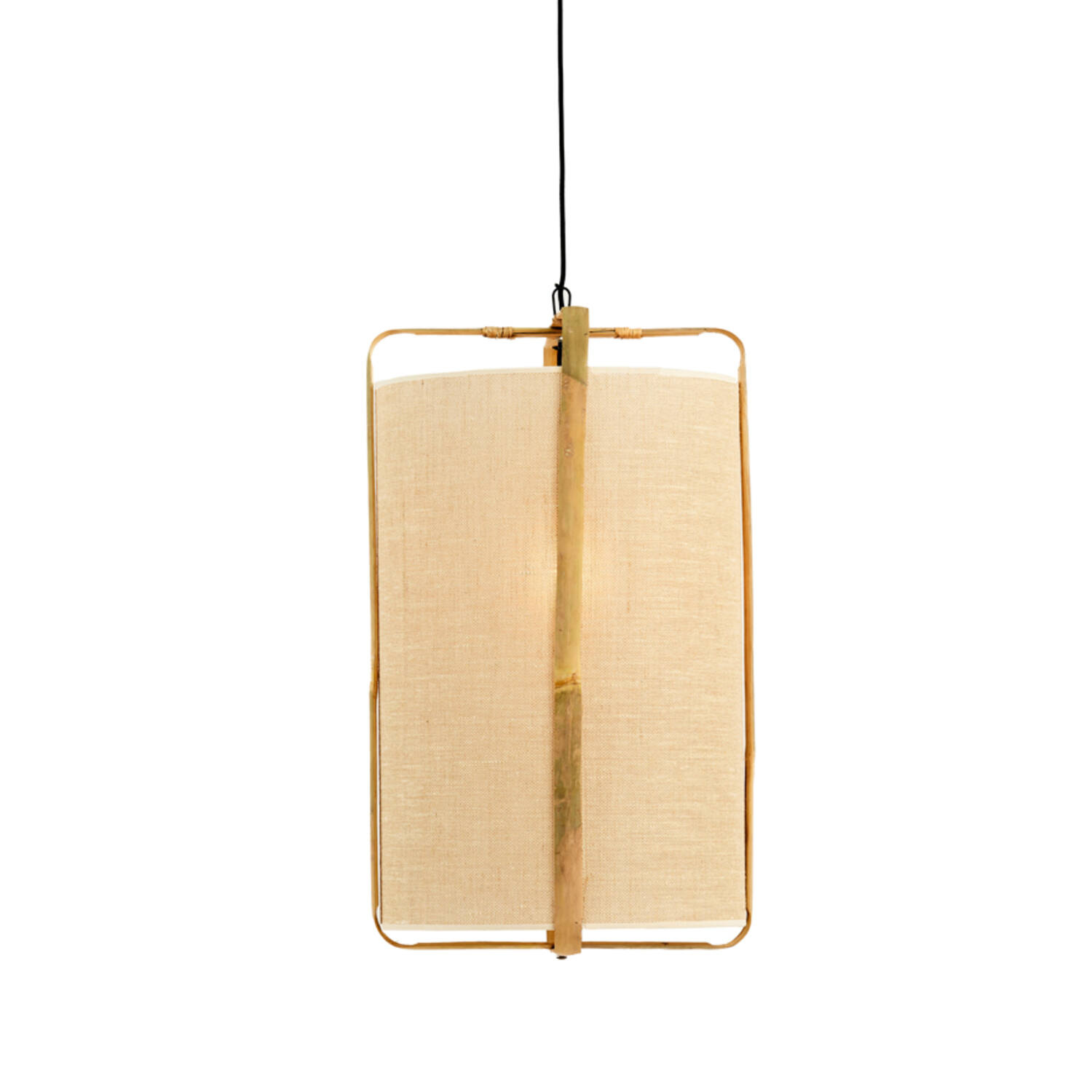 Light&Living Hanglamp Sendai | Bamboe | Zand | H70 x Ø42 cm