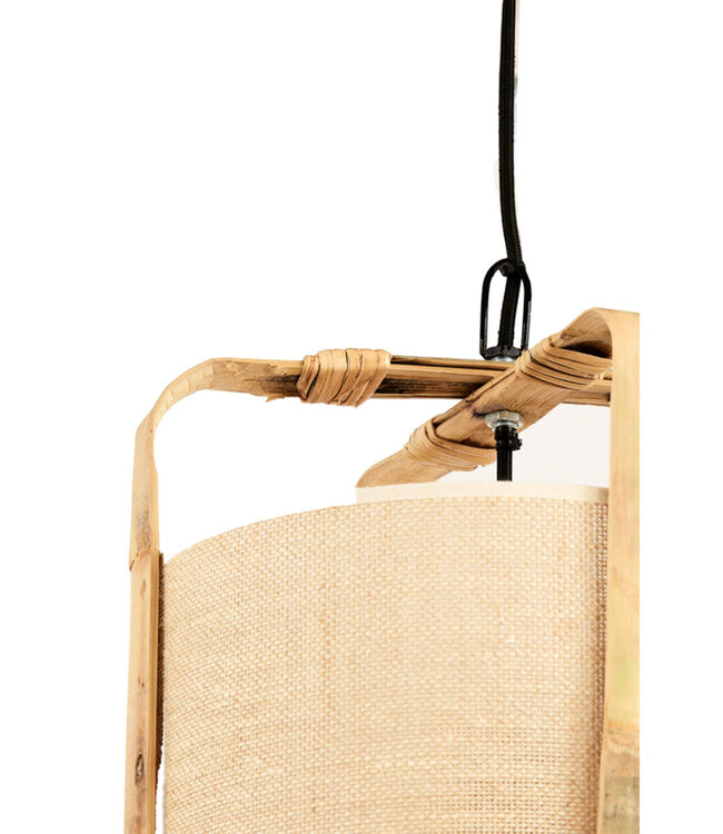 Light&Living Hanglamp Sendai | Bamboe | Zand | H70 x Ø42 cm