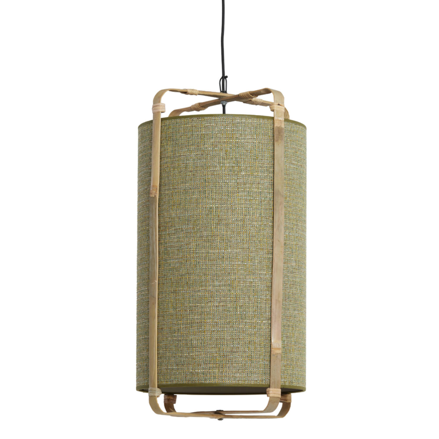 Light&Living Hanglamp Sendai | Bamboe | Groen | H70 x Ø42 cm