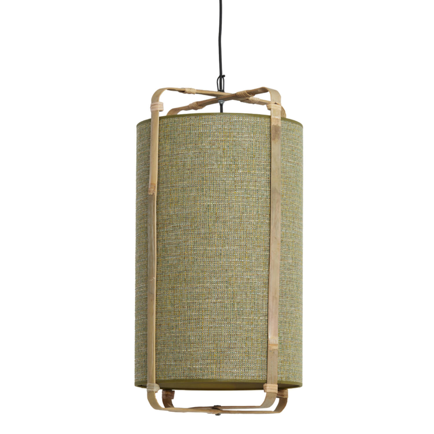 Light&Living Hanglamp Sendai | Bamboe | Groen | H70 x Ø42 cm