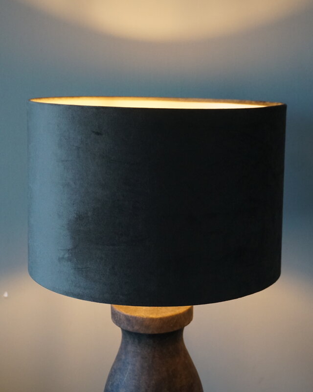 Brynxz Lampenkap Cilinder Velvet | Antraciet | H21xØ32 cm