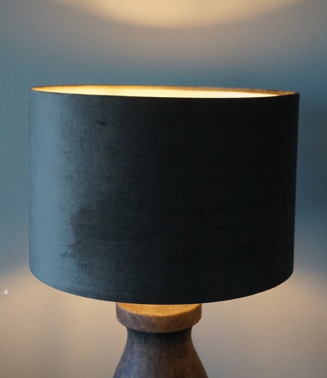 Brynxz Lampenkap Cilinder Velvet | Antraciet | H21xØ32 cm