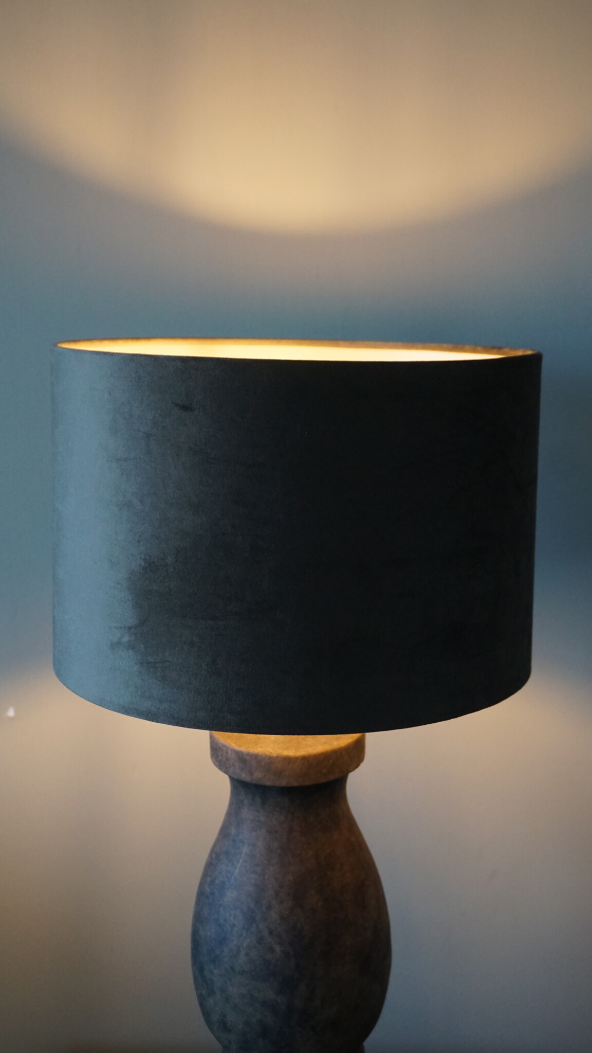 Brynxz Lampenkap Cilinder Velvet | Antraciet | H21xØ32 cm