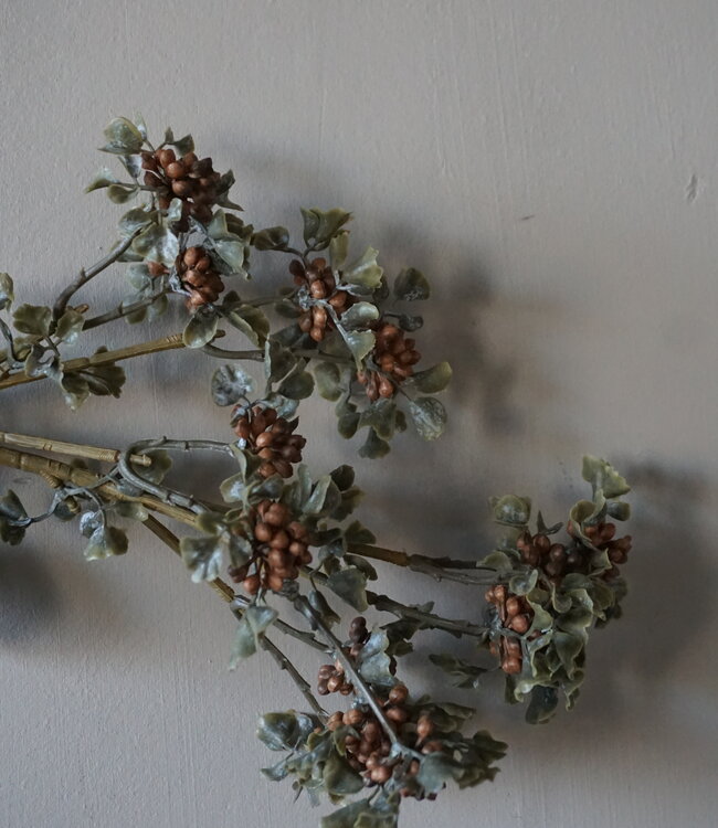 Brynxz Sedum Kunsttak | Wild Berry Bruin | H50 cm