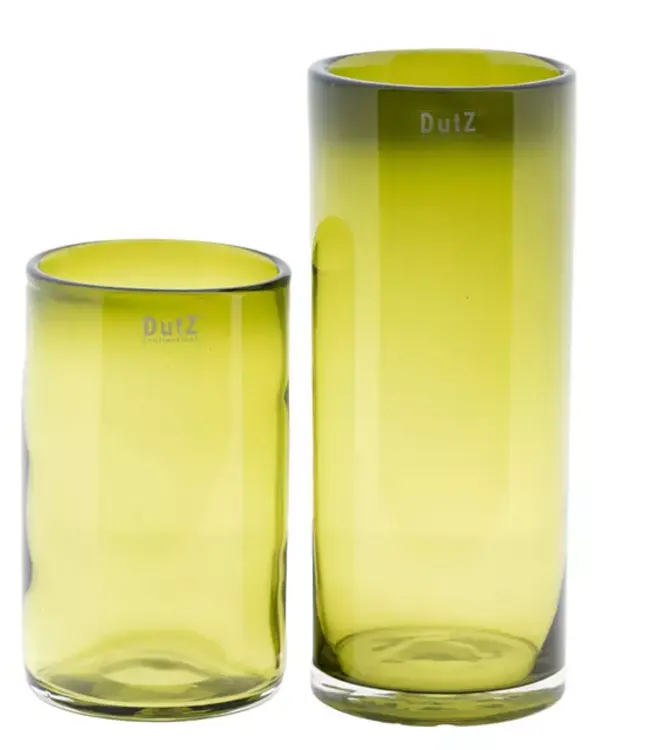 DutZ Vaas Cilinder | Olijfgroen | 2 Maten