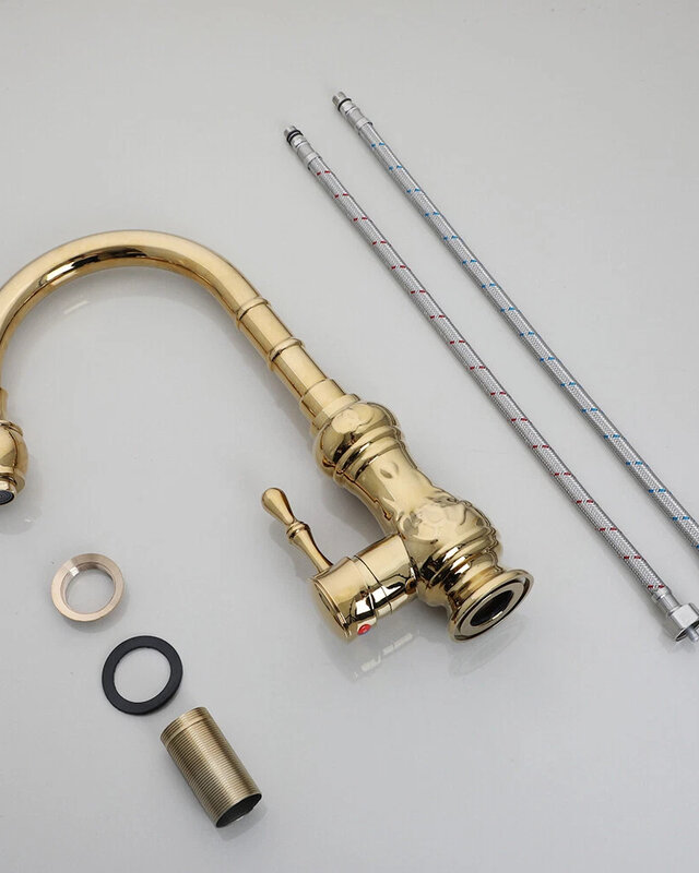 Rene Houtman Nostalgische Gouden Wastafelkraan - Klassiek Model