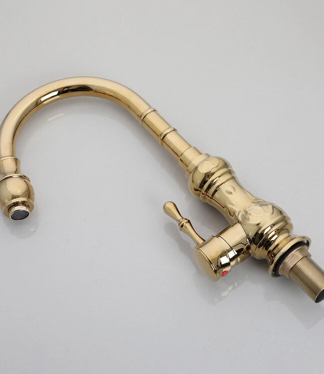 Rene Houtman Nostalgische Gouden Wastafelkraan - Klassiek Model