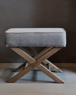 Luksa Home Collection Hocker Chase | Taupe | H40 x B55 x D46 cm