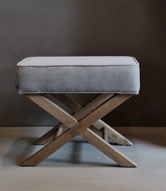 Luksa Home Collection Hocker Chase | Taupe | H40 x B55 x D46 cm