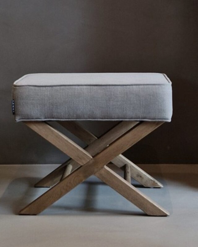 Luksa Home Collection Hocker Chase | Taupe | H40 x B55 x D46 cm