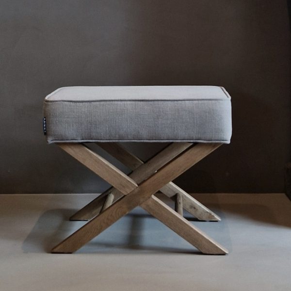 Luksa Home Collection Hocker Chase | Taupe | H40 x B55 x D46 cm