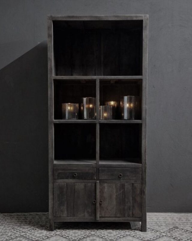 Luksa Home Collection Vakkenkast Juul | Antique Grey | H220xB100xD44 cm