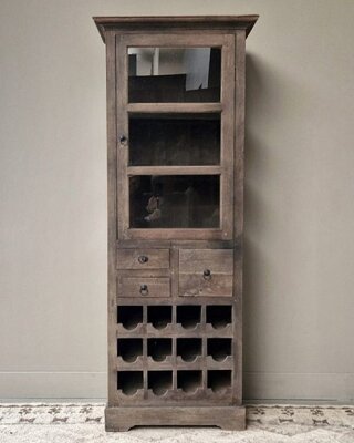 Luksa Home Collection Kast Tiara | Antique Grey | H190xB65xD50 cm