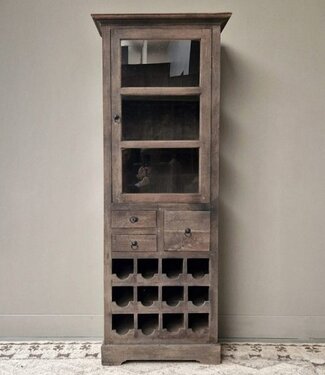 Luksa Home Collection Kast Tiara | Antique Grey | H190xB65xD50 cm
