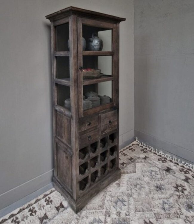 Luksa Home Collection Kast Tiara | Antique Grey | H190xB65xD50 cm