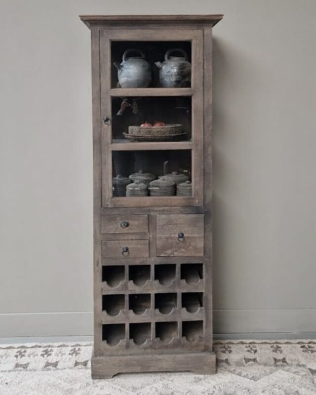 Luksa Home Collection Kast Tiara | Antique Grey | H190xB65xD50 cm