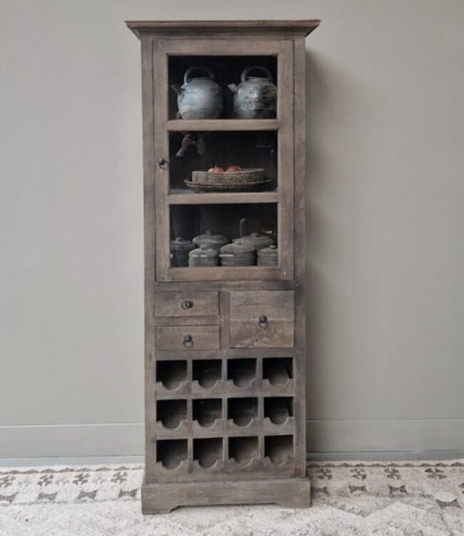 Luksa Home Collection Kast Tiara | Antique Grey | H190xB65xD50 cm