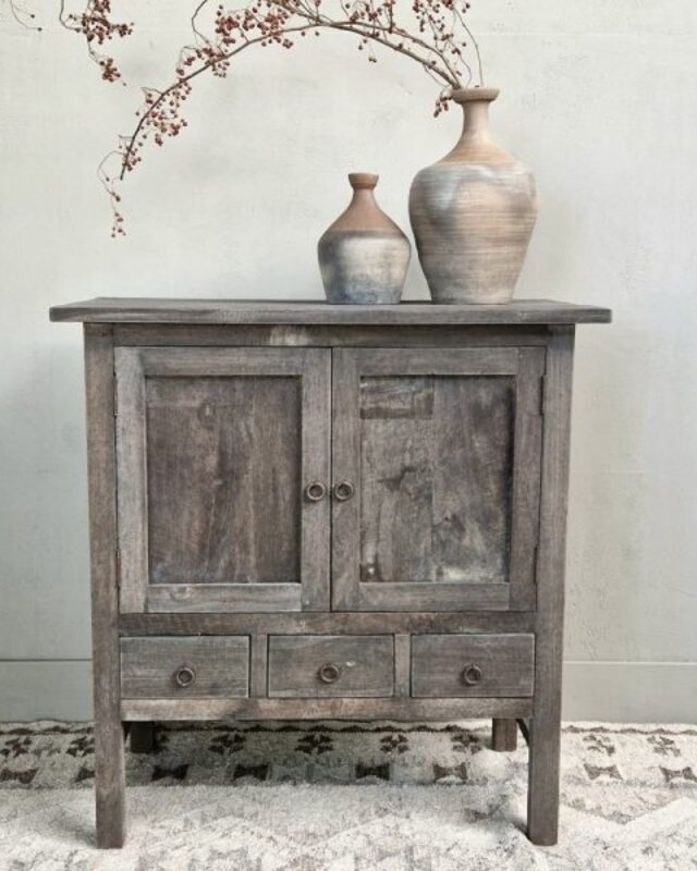 Luksa Home Collection Kast Cyrus | Antique Grey | H100xB95xD45 cm