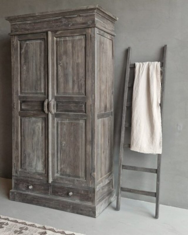 Luksa Home Collection Kast Marja | Antique Grey | H220xB120xD60 cm