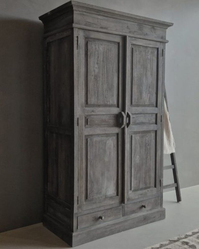 Luksa Home Collection Kast Marja | Antique Grey | H220xB120xD60 cm