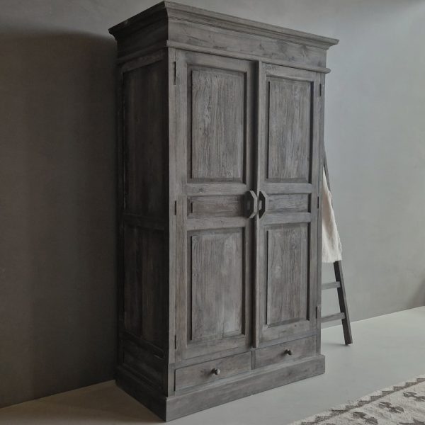 Luksa Home Collection Kast Marja | Antique Grey | H220xB120xD60 cm