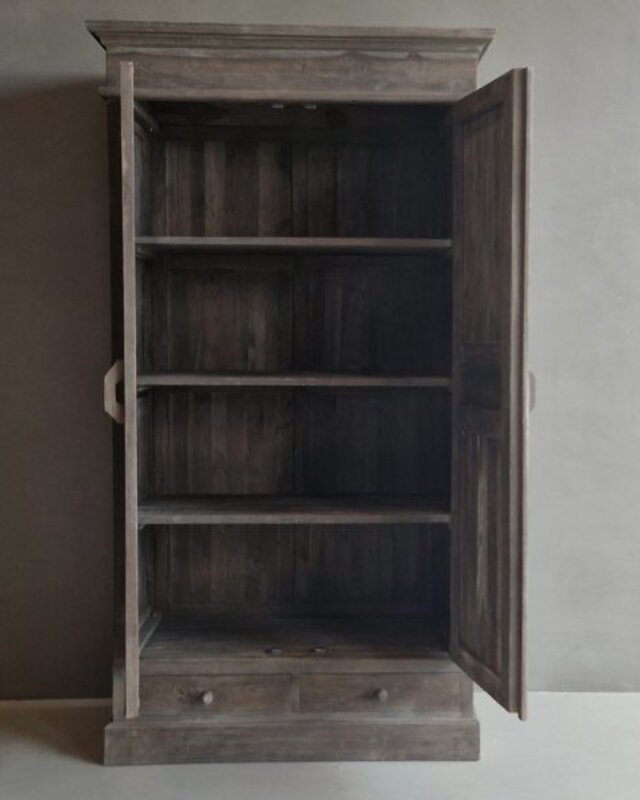 Luksa Home Collection Kast Marja | Antique Grey | H220xB120xD60 cm