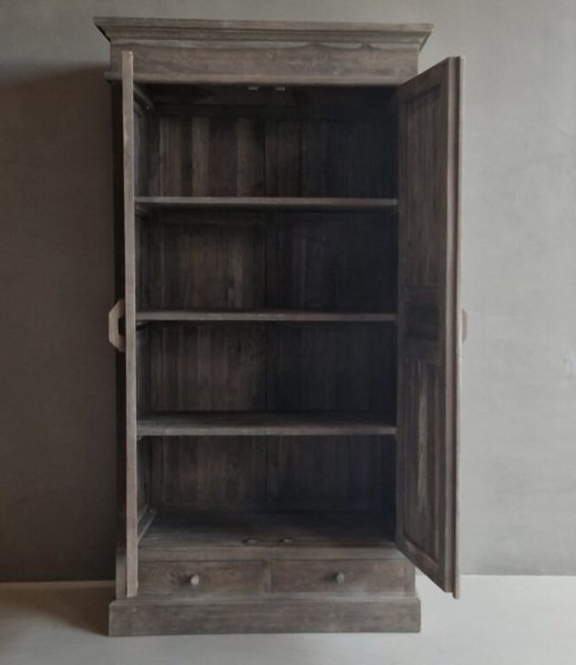 Luksa Home Collection Kast Marja | Antique Grey | H220xB120xD60 cm