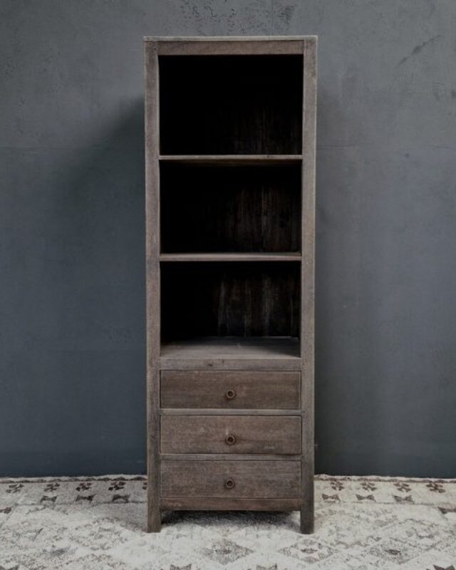 Luksa Home Collection Vakkenkast Lane | Antique Grey | H190xB65xD50 cm