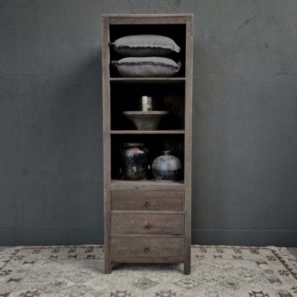 Luksa Home Collection Vakkenkast Lane | Antique Grey | H190xB65xD50 cm