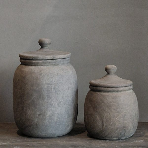 Luksa Home Collection Pot Met Deksel Halima | Antique Grey | 2 Maten