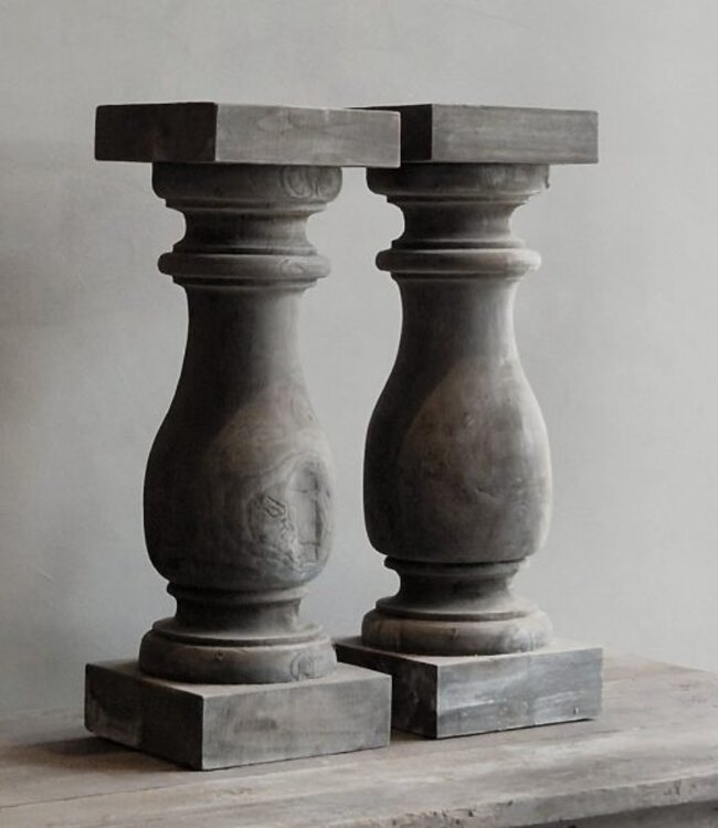 Luksa Home Collection Baluster Xenna | Antique Grey | H70 x B24 cm