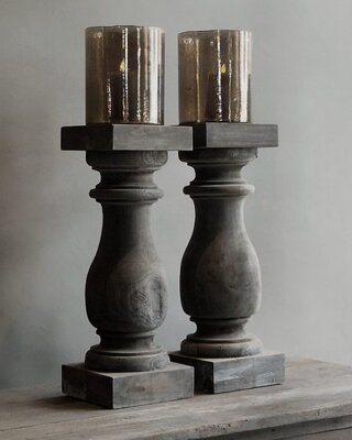 Luksa Home Collection Baluster Xenna | Antique Grey | H70 x B24 cm
