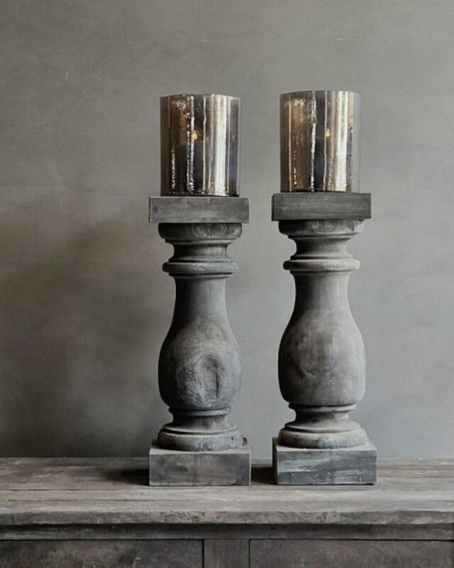 Luksa Home Collection Baluster Xenna | Antique Grey | H70 x B24 cm