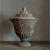 Houtgesneden-Pot Met Deksel Amin | H35xB27xD20 cm