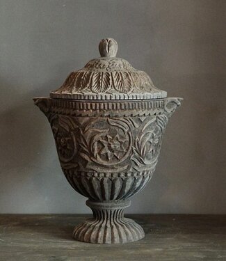 Luksa Home Collection Houtgesneden-Pot Met Deksel Amin | H35xB27xD20 cm