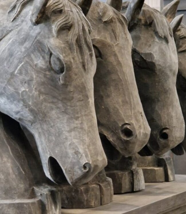 Luksa Home Collection Paardenhoofd Pepper Uniek Oud Hout | H43xB41xD21 cm