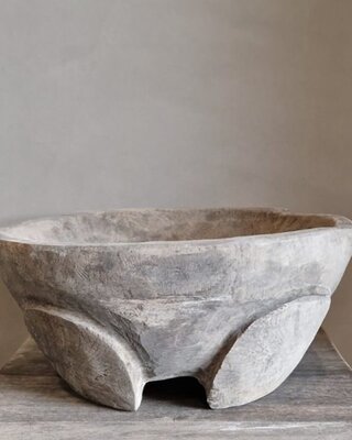 Luksa Home Collection Schaal Boele | Antique Grey | H16 x Ø30-35 cm