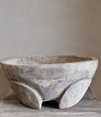 Luksa Home Collection Schaal Boele | Antique Grey | H16 x Ø30-35 cm