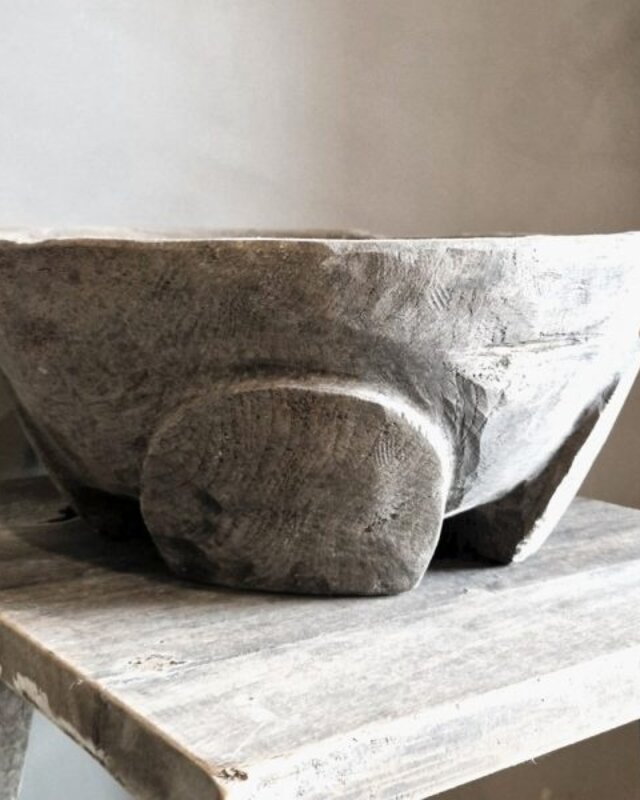 Luksa Home Collection Schaal Boele | Antique Grey | H16 x Ø30-35 cm