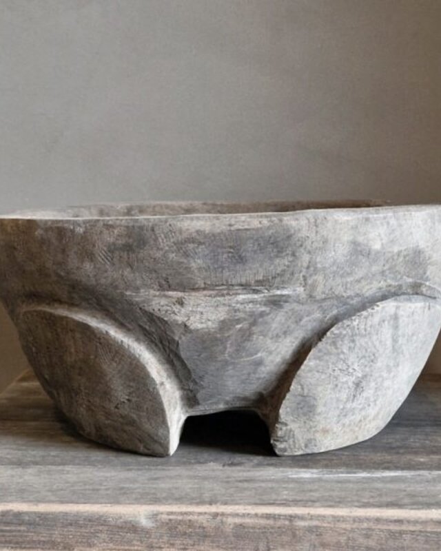 Luksa Home Collection Schaal Boele | Antique Grey | H16 x Ø30-35 cm