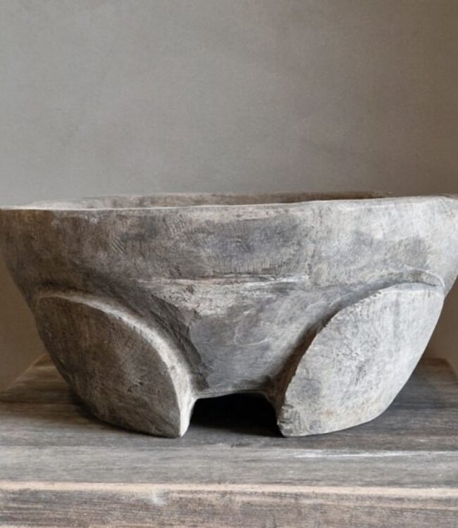 Luksa Home Collection Schaal Boele | Antique Grey | H16 x Ø30-35 cm