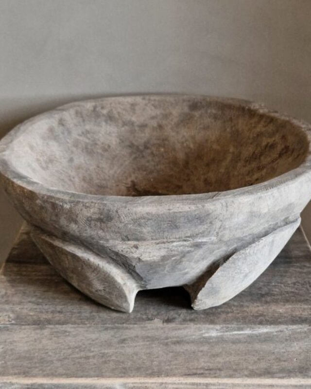 Luksa Home Collection Schaal Boele | Antique Grey | H16 x Ø30-35 cm