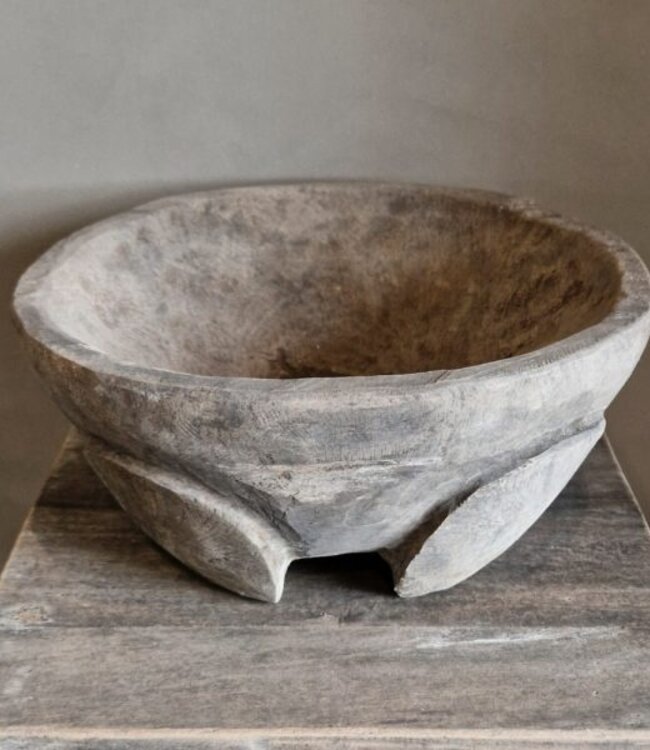 Luksa Home Collection Schaal Boele | Antique Grey | H16 x Ø30-35 cm