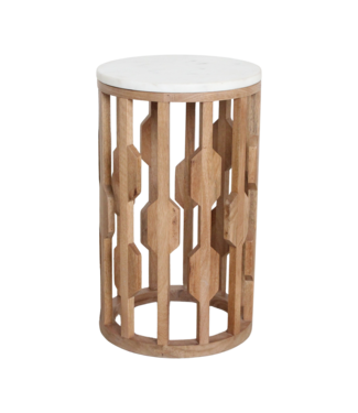 Raw Materials Amsterdam Atjeh marmeren bijzettafel - wit