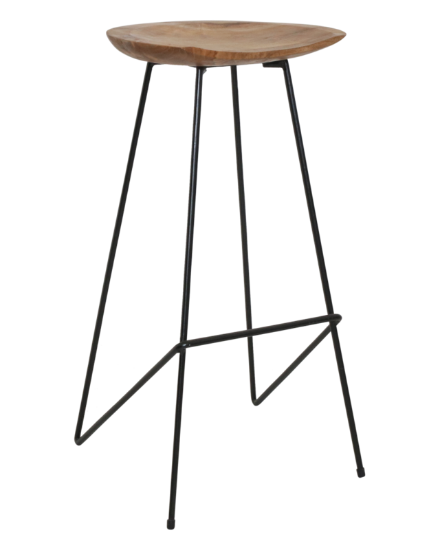 Raw Materials Amsterdam Barkruk Loft | Naturel | B41 x D42 x H77 cm