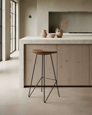 Raw Materials Amsterdam Barkruk Loft | Naturel | B41 x D42 x H77 cm